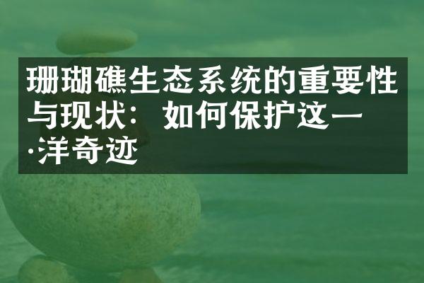 珊瑚礁生态系统的重要性与现状：如何保护这一海洋奇迹