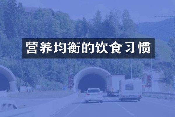 营养均衡的饮食习惯