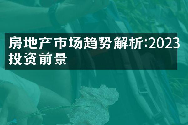 房地产市场趋势解析:2023年投资前景