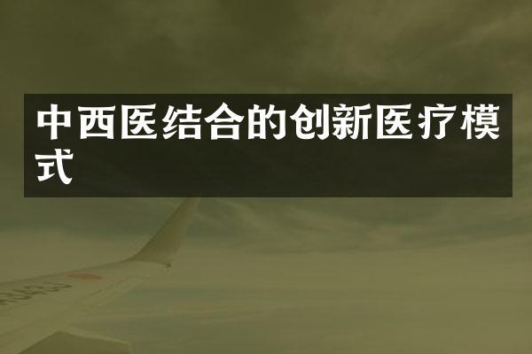 中西医结合的创新医疗模式