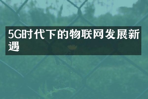 5G时代下的物联网发展新机遇