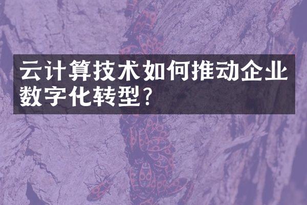 云计算技术如何推动企业数字化转型?