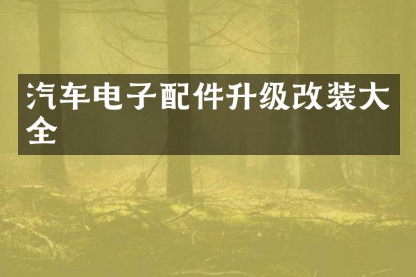 汽车电子配件升级改装大全