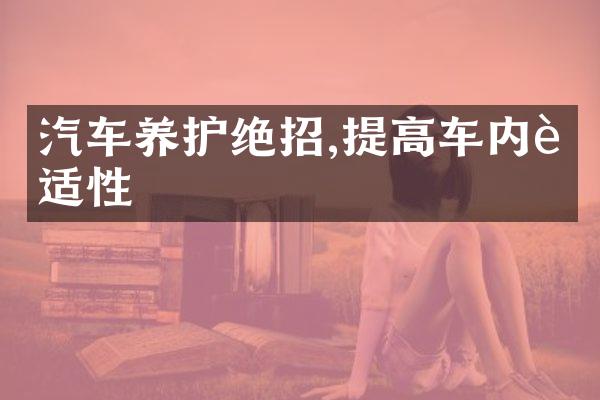 汽车养护绝招,提高车内舒适性