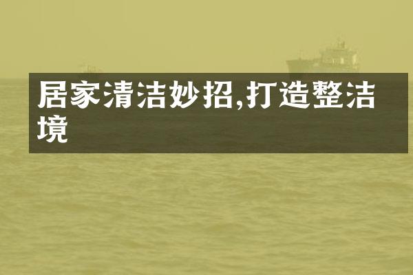 居家清洁妙招,打造整洁环境