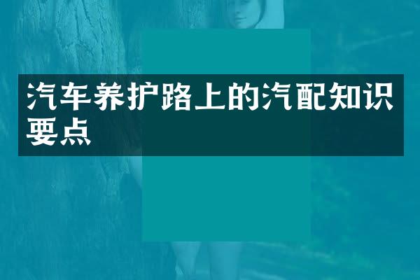 汽车养护路上的汽配知识要点