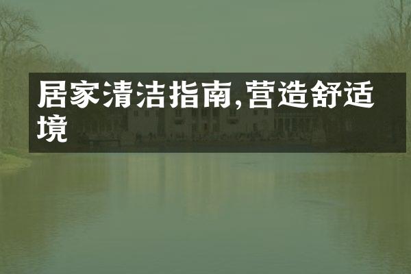 居家清洁指南,营造舒适环境