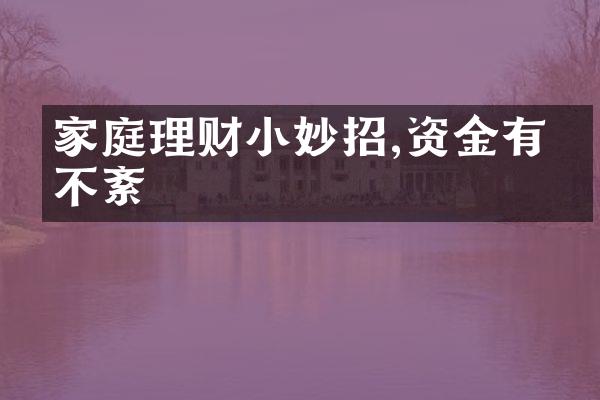 家庭理财小妙招,资金有条不紊