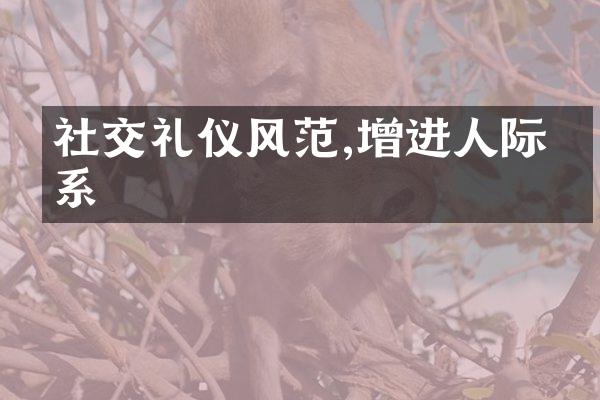 社交礼仪风范,增进人际关系