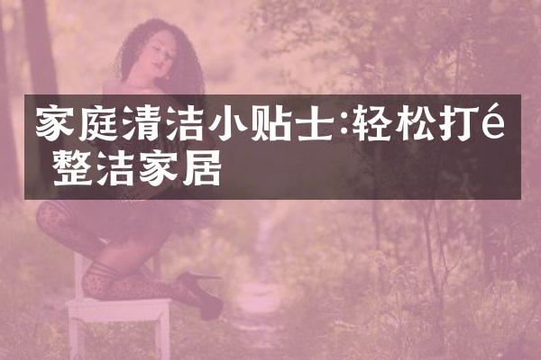 家庭清洁小贴士:轻松打造整洁家居