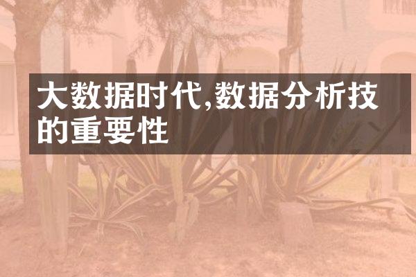 大数据时代,数据分析技术的重要性