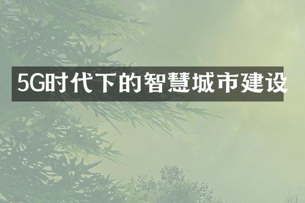 5G时代下的智慧城市建设