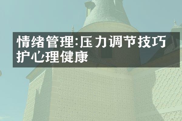 情绪管理:压力调节技巧保护心理健康