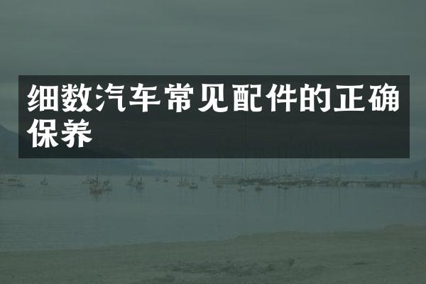 细数汽车常见配件的正确保养