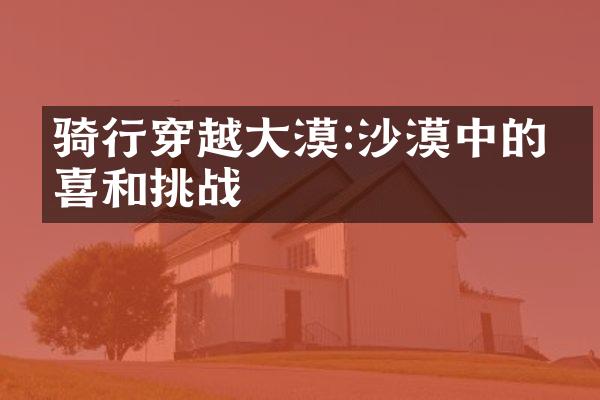 骑行穿越大漠:沙漠中的惊喜和挑战