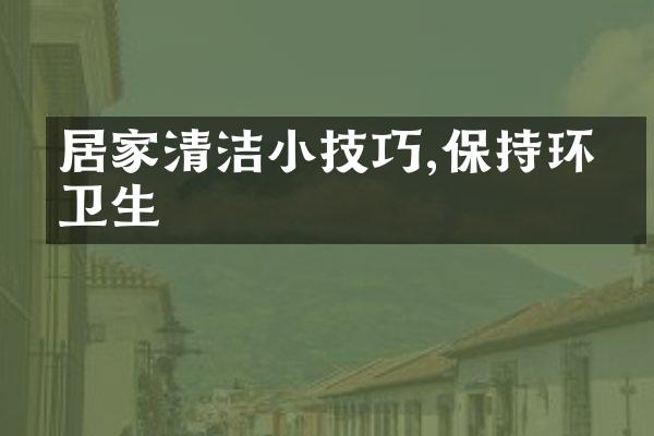 居家清洁小技巧,保持环境卫生