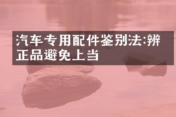 汽车专用配件鉴别法:辨别正品避免上当