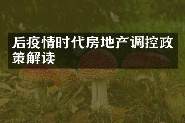 后疫情时代房地产调控政策解读