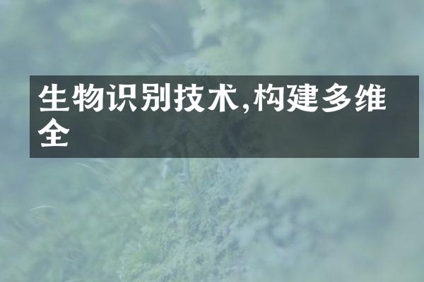 生物识别技术,构建多维安全
