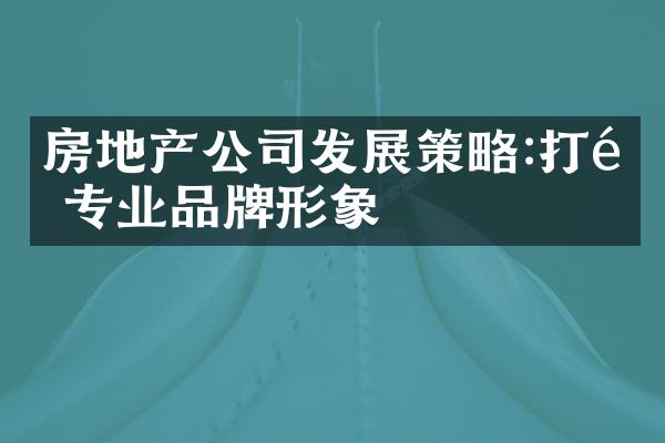 房地产公司发展策略:打造专业品牌形象