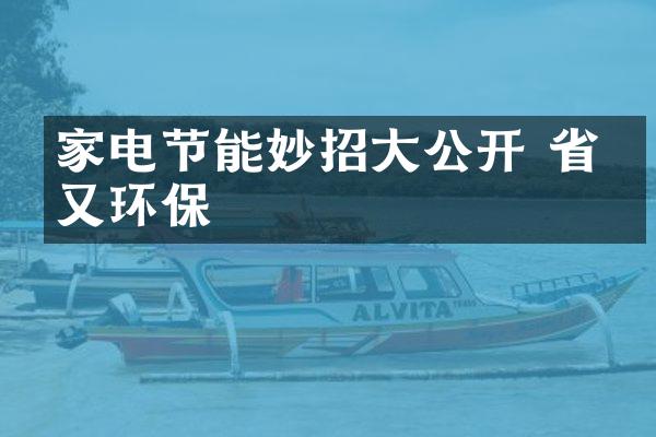 家电节能妙招大公开 省电又环保