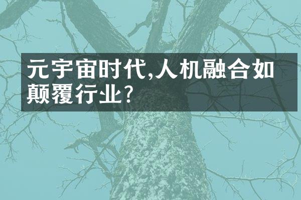 元宇宙时代,人机融合如何颠覆行业?