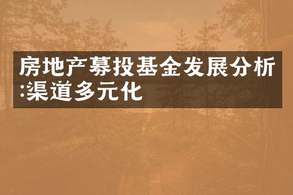 房地产募投基金发展分析:渠道多元化