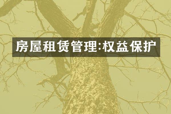 房屋租赁管理:权益保护