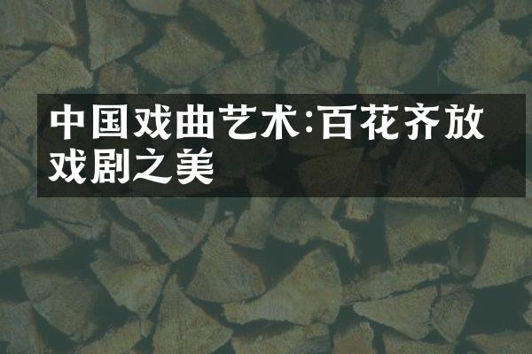 中国戏曲艺术:百花齐放的戏剧之美