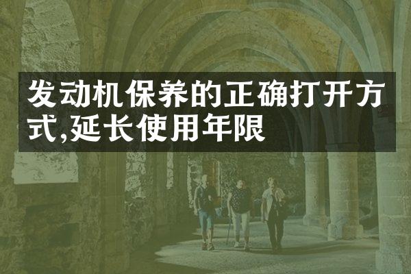 发动机保养的正确打开方式,延长使用年限