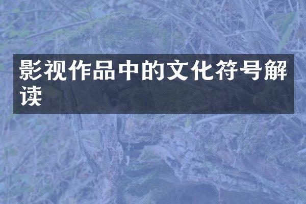 影视作品中的文化符号解读