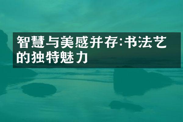智慧与美感并存:书法艺术的独特魅力