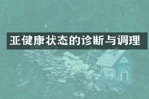 亚健康状态的诊断与调理