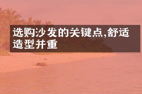 选购沙发的关键点,舒适与造型并重