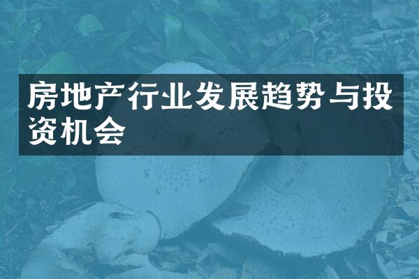 房地产行业发展趋势与投资机会
