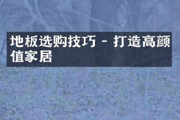 地板选购技巧 - 打造高颜值家居