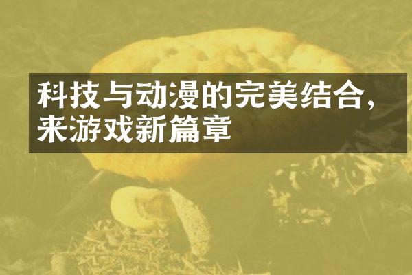 科技与动漫的完美结合,未来游戏新篇章