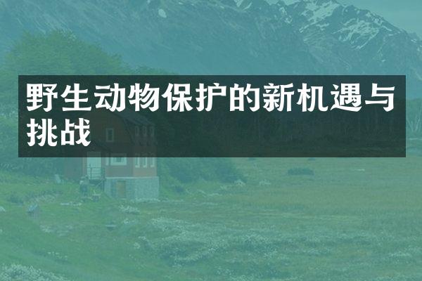 野生动物保护的新机遇与挑战