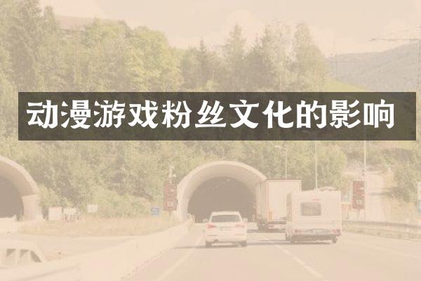 动漫游戏粉丝文化的影响