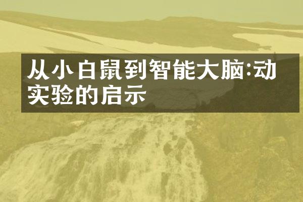 从小白鼠到智能大脑:动物实验的启示