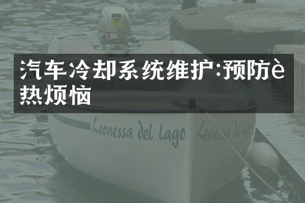 汽车冷却系统维护:预防过热烦恼