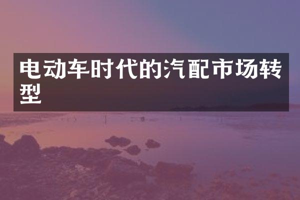 电动车时代的汽配市场转型