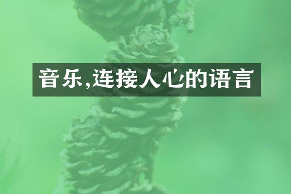 音乐,连接人心的语言