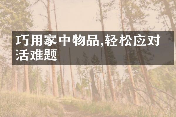 巧用家中物品,轻松应对生活难题
