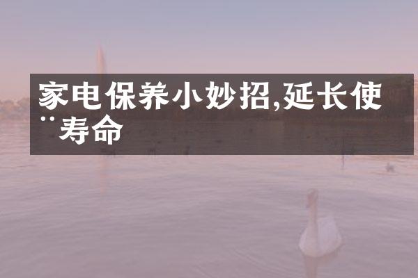 家电保养小妙招,延长使用寿命