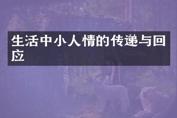 生活中小人情的传递与回应