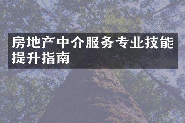 房地产中介服务专业技能提升指南