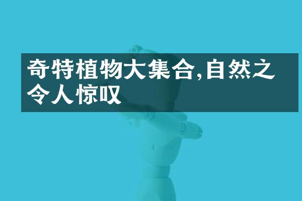 奇特植物大集合,自然之美令人惊叹