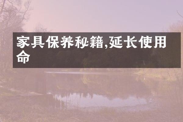 家具保养秘籍,延长使用寿命