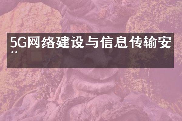 5G网络建设与信息传输安全